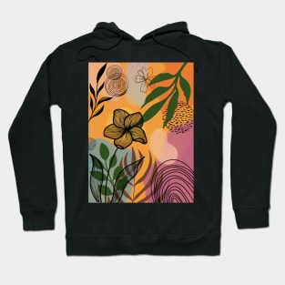 Abstract boho botanical illustration Hoodie